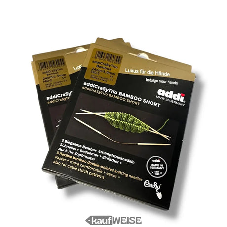 addiCraSyTrio Bamboo Short – Extra short for small laps | Bamboo needle game | Made in Germany