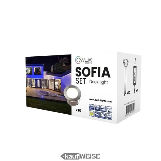 LED patio lighting (set of 10) | IP67 waterproof | Warm white (2800K) | Owlia SOFIA