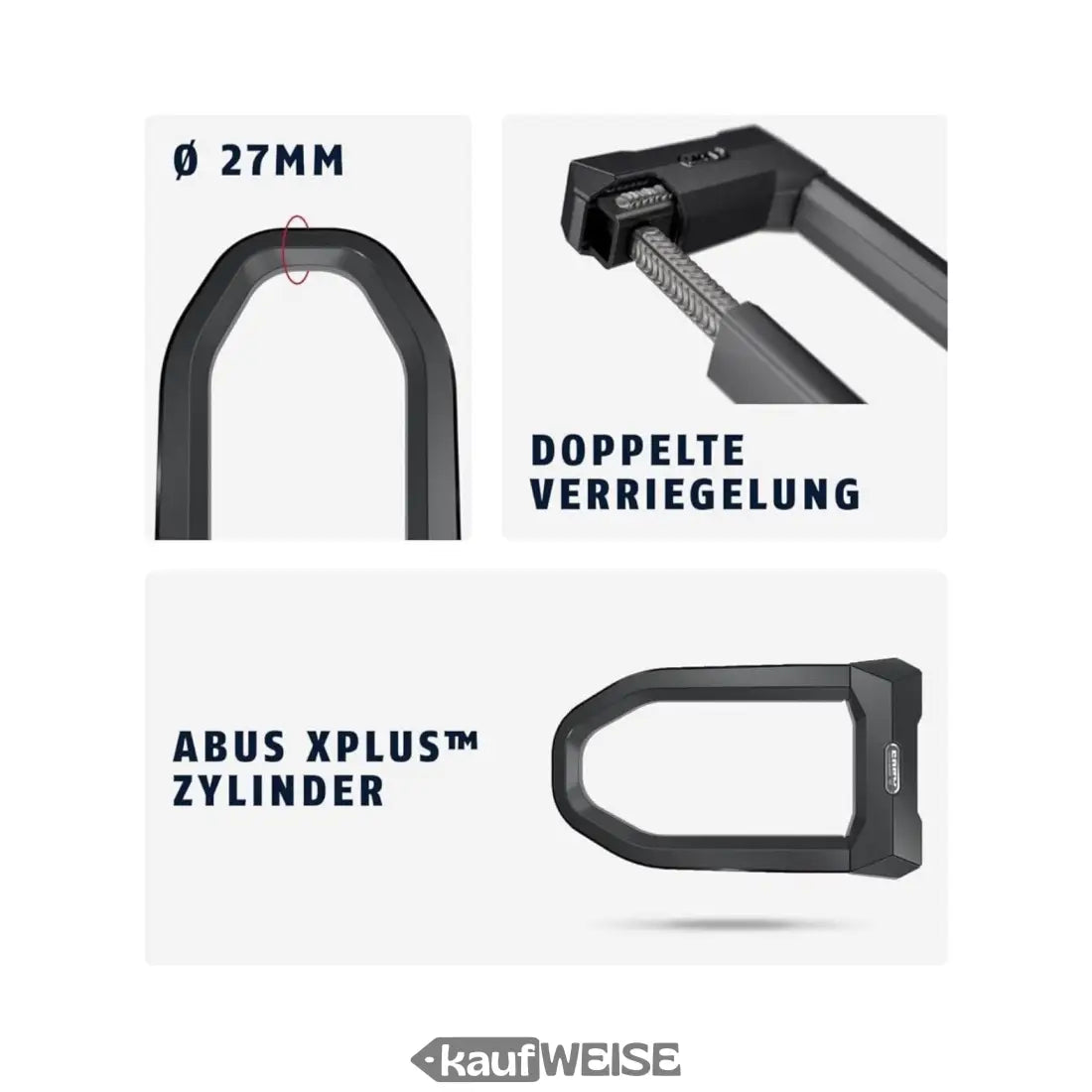 ABUS Granit Super Extreme 2500 Bügelschloss mit 27mm Schackel und X-Plus Zylinder