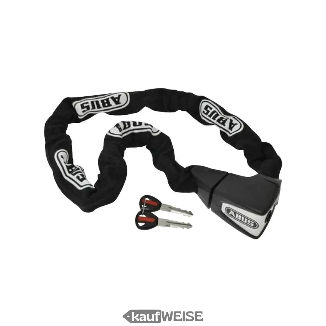 Schwarzes Kettenschloss mit zwei Schlüsseln ABUS Ionus 8900 110cm ART2-zertifiziert