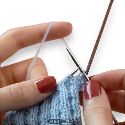 Knitting with addi CraSy Trio Short 21 cm Sockenstricknadeln in Aktion