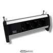 Bachmann DESK 2 table socket (3-way Schuko) | Aluminum profile | Mounting hardware included | Made in Germany