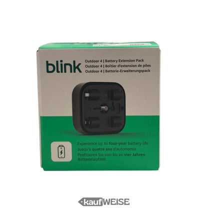 Blink Outdoor 4 Batterie-Erweiterungspack für 4 Jahre, schwarz, robust