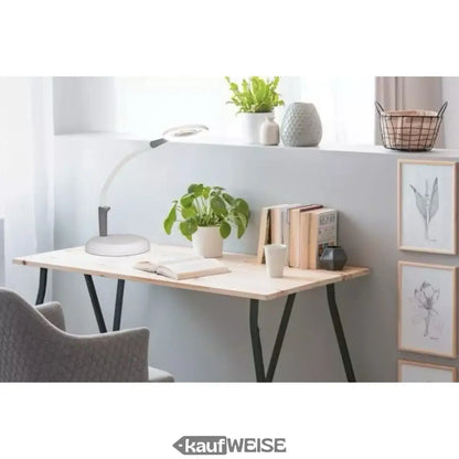 Schreibtisch mit Lampe und Dekoration für Daylight Magnificent Pro Stand Lupe