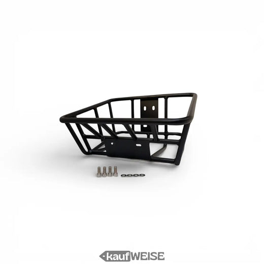 Metal basket for e-scooters and bicycles (35x30x20 cm) | Matte black | Mounting kit included | Robust front and rear basket