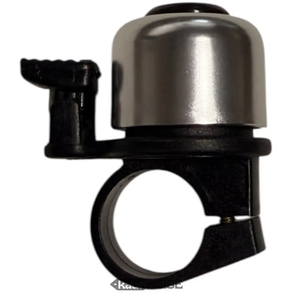 Shiny chrome E-Scooter Mini Klingel Metallic Silber mit schwarzer Klemmung