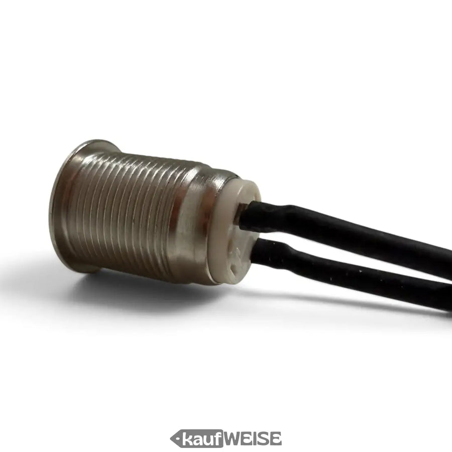 12 mm thread, sits tight in the hole