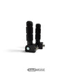 Foldable Foot Pegs, CNC Aluminium Black, 12 cm, Pair