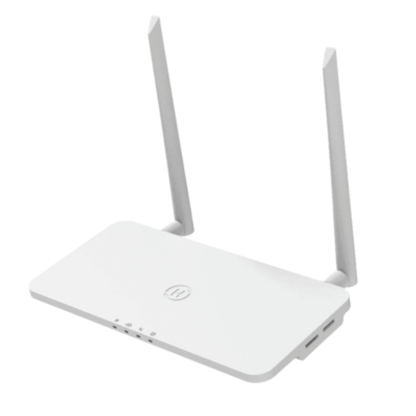 Weißer WLAN-Router mit zwei Antennen für Hoymiles DTU-Pro-S WiFi Überwachungsmodul