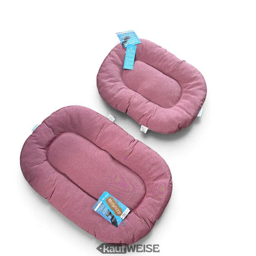Pink Dog Bed, Oval | Mottled Lilac, Recycled Material, Made in Italy | 60 x 46 or 80 x 50 cm