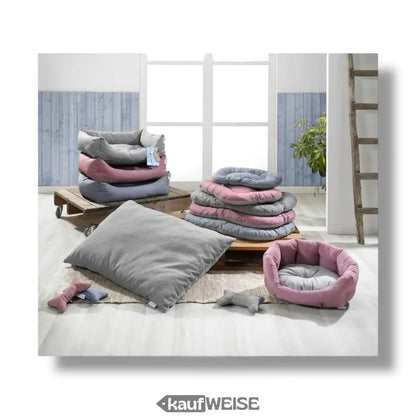 Bunte Tierkissen und Spielzeug im Tierkissen Rosa-Grau für Hunde und Katzen