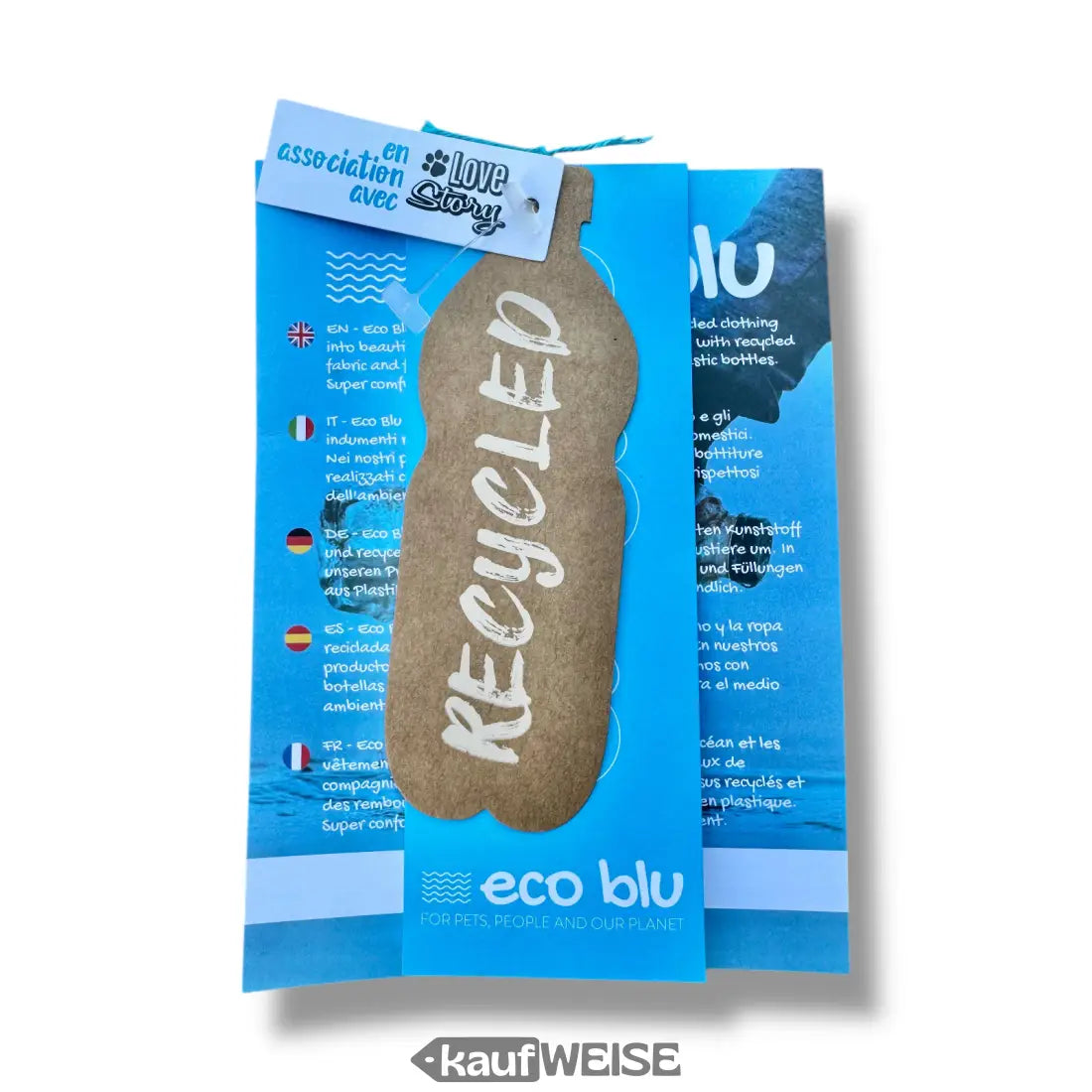 Eco-friendly Mode Badge an Tierkissen Rosa -Grau Hundebett aus recyceltem Italien