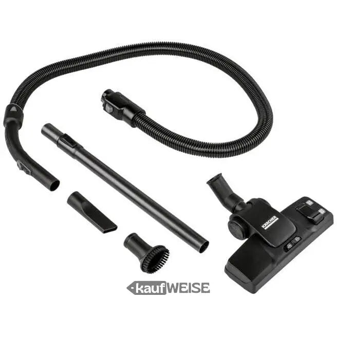 Schwarzer Kärcher VC 3 beutelloser Staubsauger mit HEPA-Filter und Aufsätzen