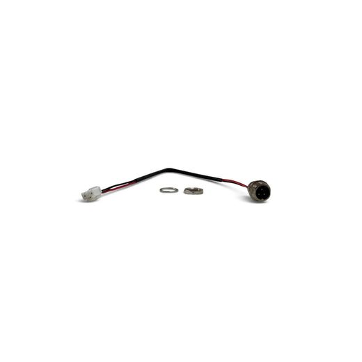 Charging Socket with Cable for Hoverboard / E-Scooter | 3-Pin Round Socket, 3-Pin Connector with 2 Wired Contacts | 24.5 cm | Incl. Nut and Ring