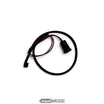 Charging Port with Cable for Hoverboard / E-Scooter | 2-Pin | 44 cm | Black | Threaded DC Barrel Socket