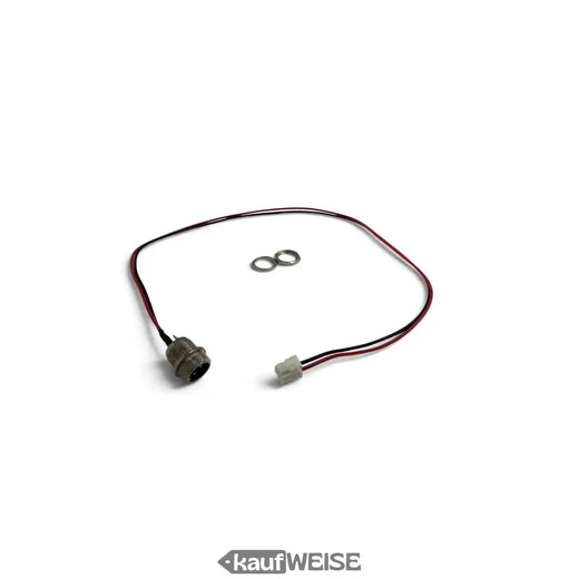 Charging Socket with Cable for Hoverboard / E-Scooter | 2-Pin Wired, 3-Pin Round Socket | 44 cm | Incl. Nut and Ring