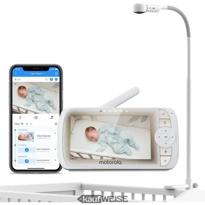 Motorola Baby VM65X Video-Babyphone mit Kamera, Farbdisplay und Smartphone-App