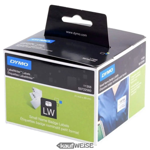 Dymo Original Name Tag Labels 11356 (S0722560) | 300 pieces/roll | For LabelWriter 450, 4XL and much more.
