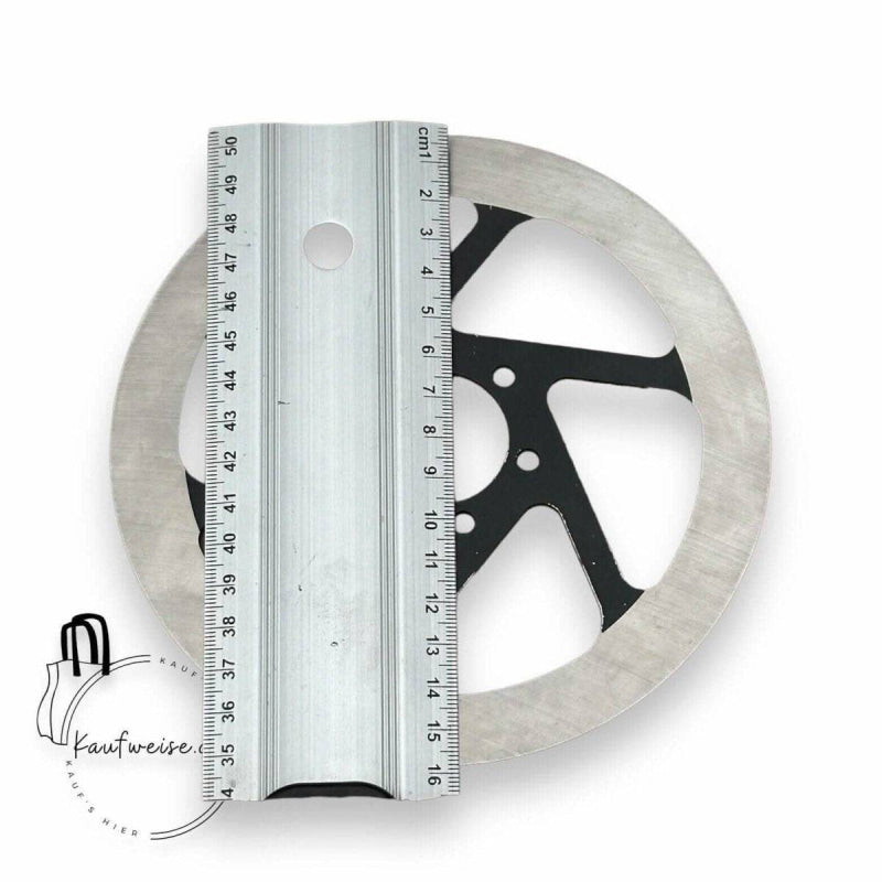 Silberne Vanmoof Bremsscheibe 160mm mit Lineal für S3 und X3 Modelle