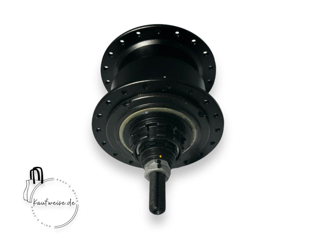 Schwarzes Fahrradnabenbild der Original VanMoof X-RK4 4-Gang Nabenschaltung für S3