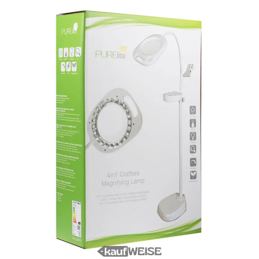 Boxed LED-Lupenleuchte 4 in 1 Standleuchte Tischlampe mit Batterie und 220V