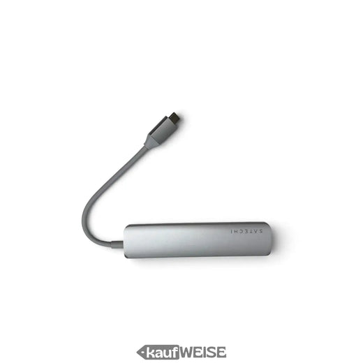 Satechi V2 Slim USB-C Multiport Adapter | 4K 60Hz HDMI & 60W PD | Silver