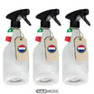 Spray bottle 750 ml transparent in a set of 3