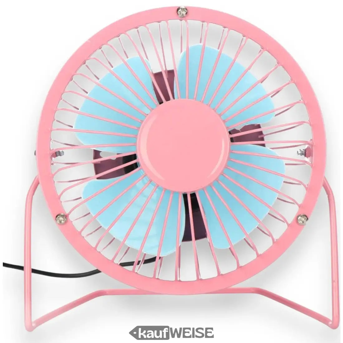 Pink und blauer persönlicher Ventilator für den Schreibtisch, kompakt und stylish