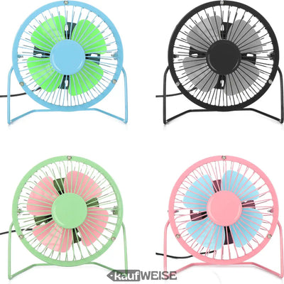 Tedi Mini USB Fan (15cm) | Quiet metal table fan, 360° tiltable | Ideal for desk &amp; office