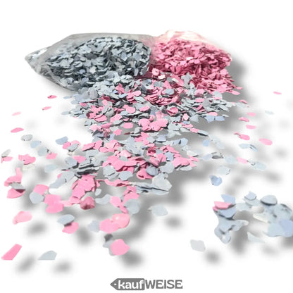 Pink und grauer Konfetti Beutel für Party und Hochzeit, 100g
