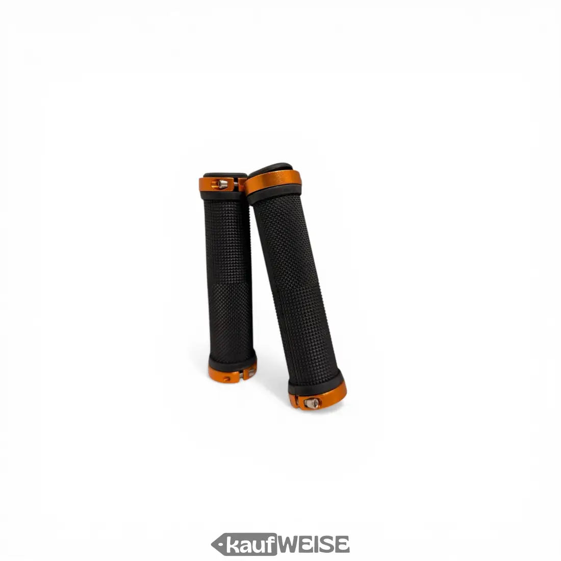 Urban armor rutschfeste schwarze fahrradgriffe mit orangen metallenden für scooter bmx und mtb