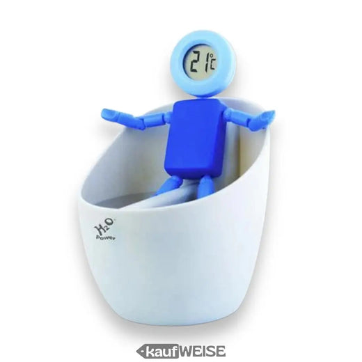 Waterboy thermometer and clock | Battery-free with water drive | Sustainable design object